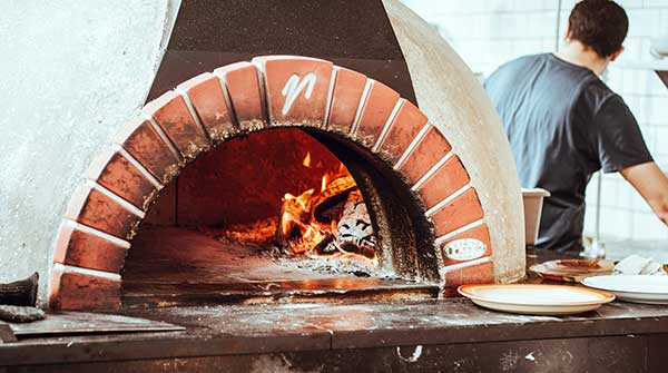 Wood-fired ovens pizza bagels